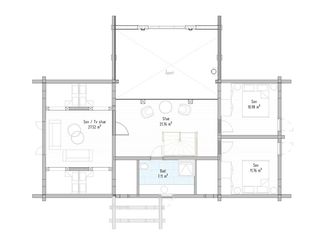 Rąstinis Namas L316 – 180,3 m²