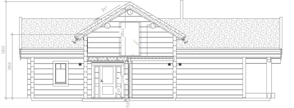 Rąstinis Namas LHM3 – 128,49 m²