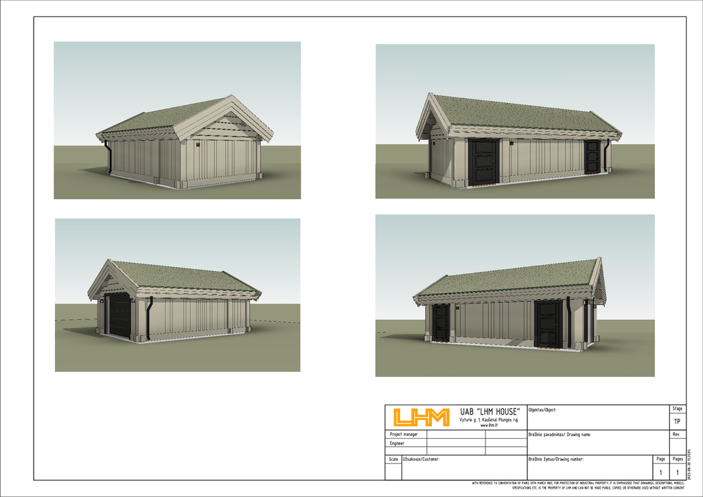 Rąstinis Garažas Stavlaft – 32,6 m²