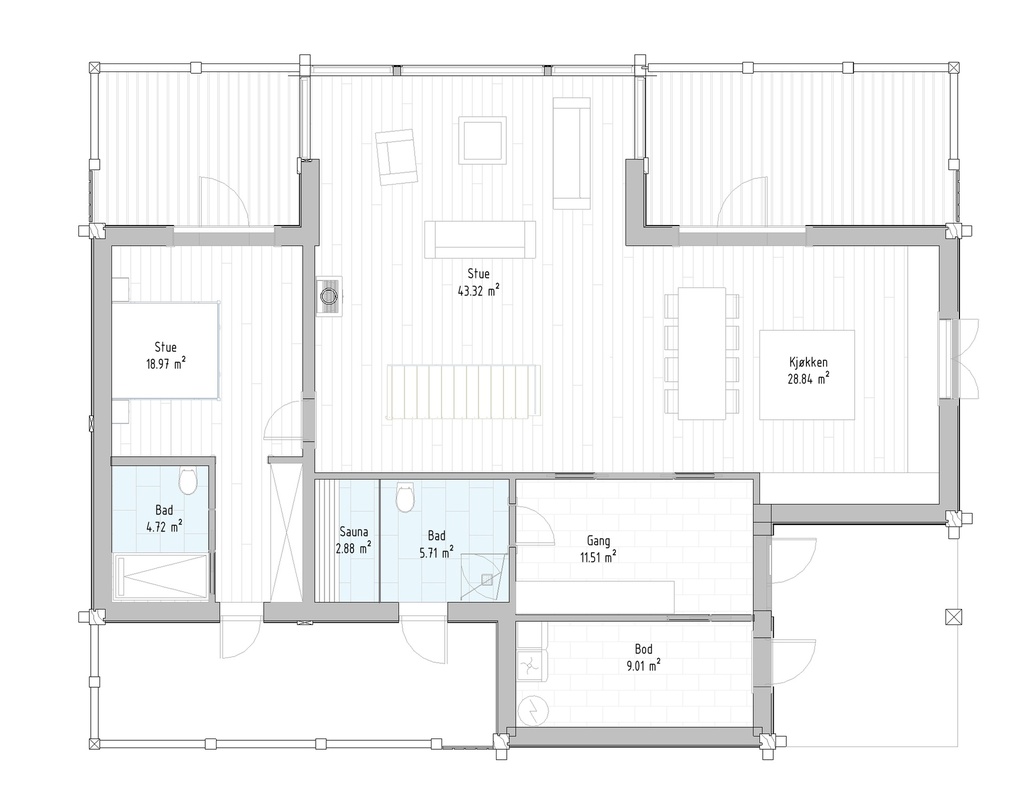 Medinis Namas Stavlaft L416 – 216,8 m²