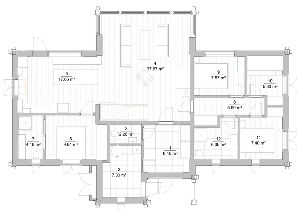 Medinis Namas Stavlaft LHM1 – 170,2 m²