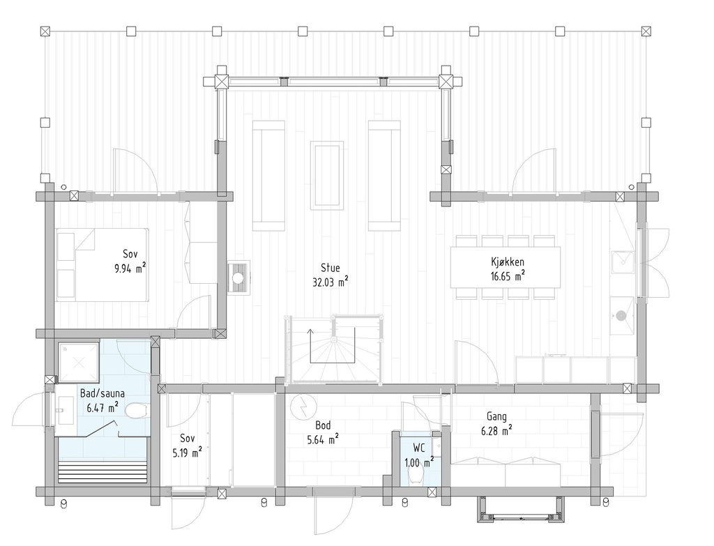 Prabangus Rąstinis Namas – 180 m²