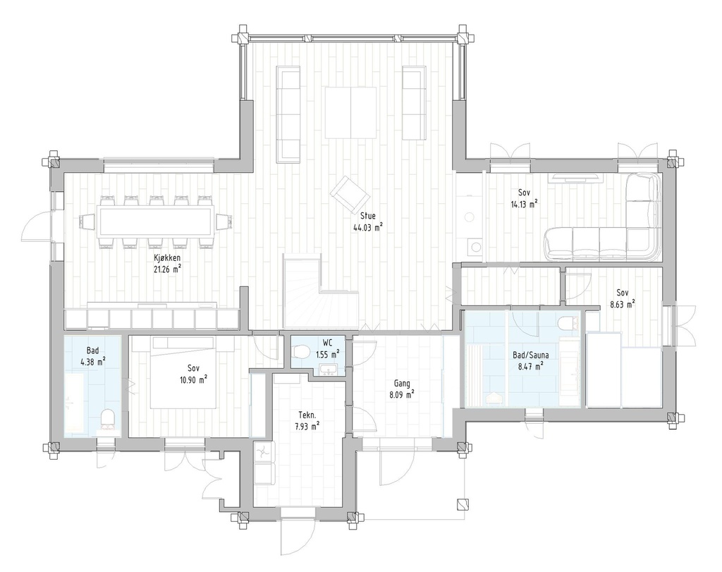Medinis Namas Stavlaft LHM4 – 216,8 m²