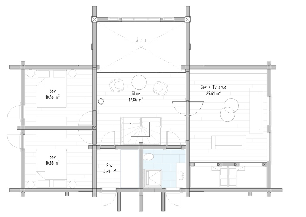 Prabangus Rąstinis Namas – 180 m²