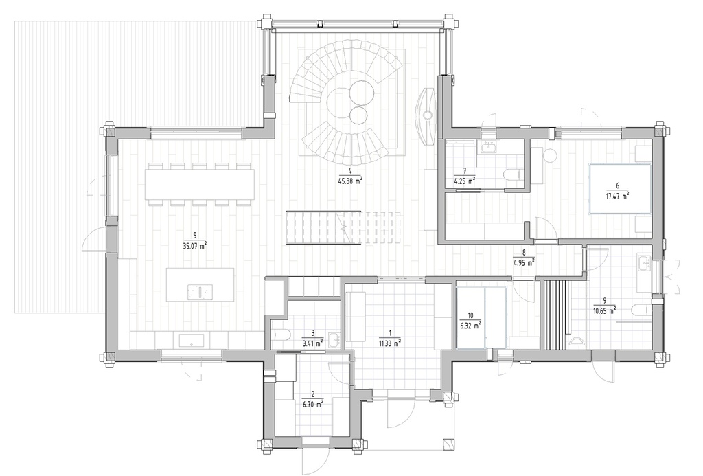 Medinis Namas Stavlaft LHM9 – 246,3 m²
