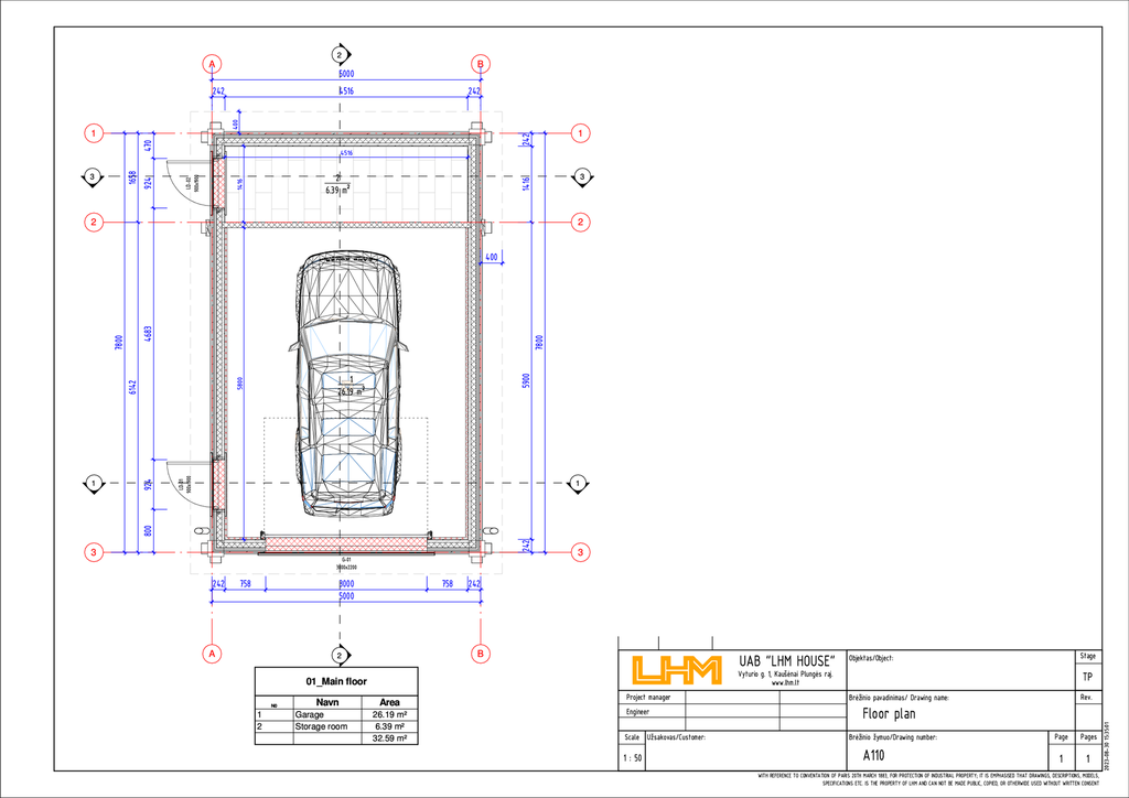 Stavlaft garažo projektas