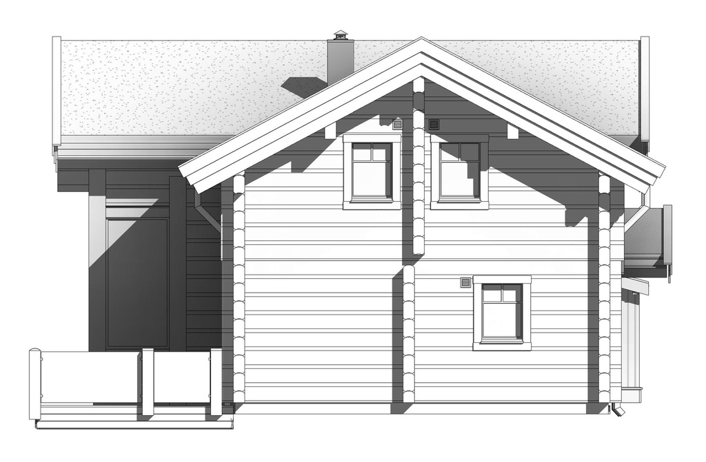 Rąstinio namo G2 projektas