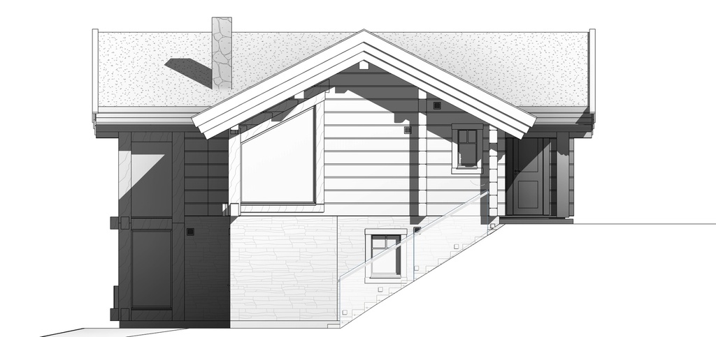 Rąstinio namo LHM7 projektas
